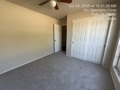 a view of hallway with wooden floor
