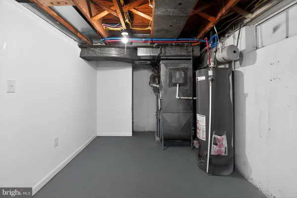 a view of storage and utility room