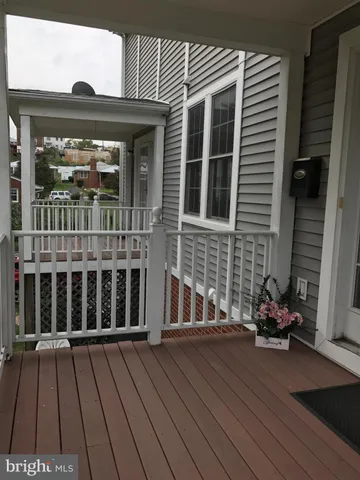 a view of wooden deck