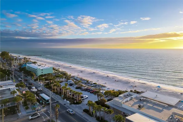 a view of an ocean and beach