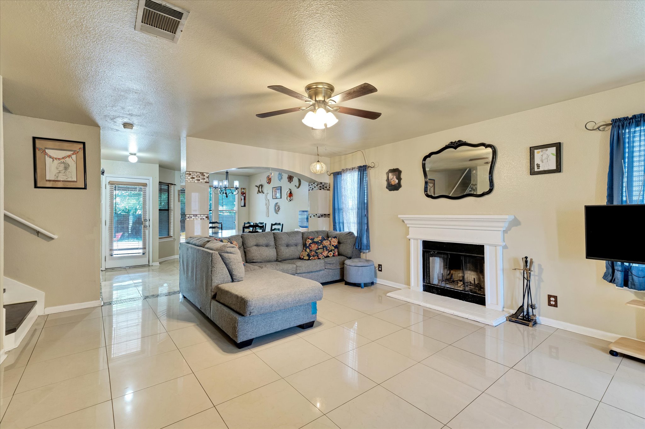 2601 Highcloud Drive Lockhart, TX 78644 - Photo 6 of 30 a living room with furniture and a fireplace