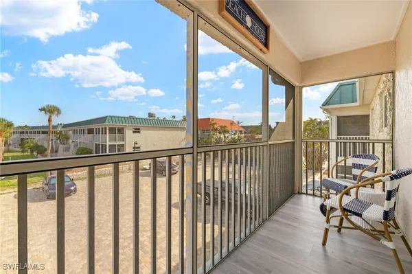 a view of a balcony