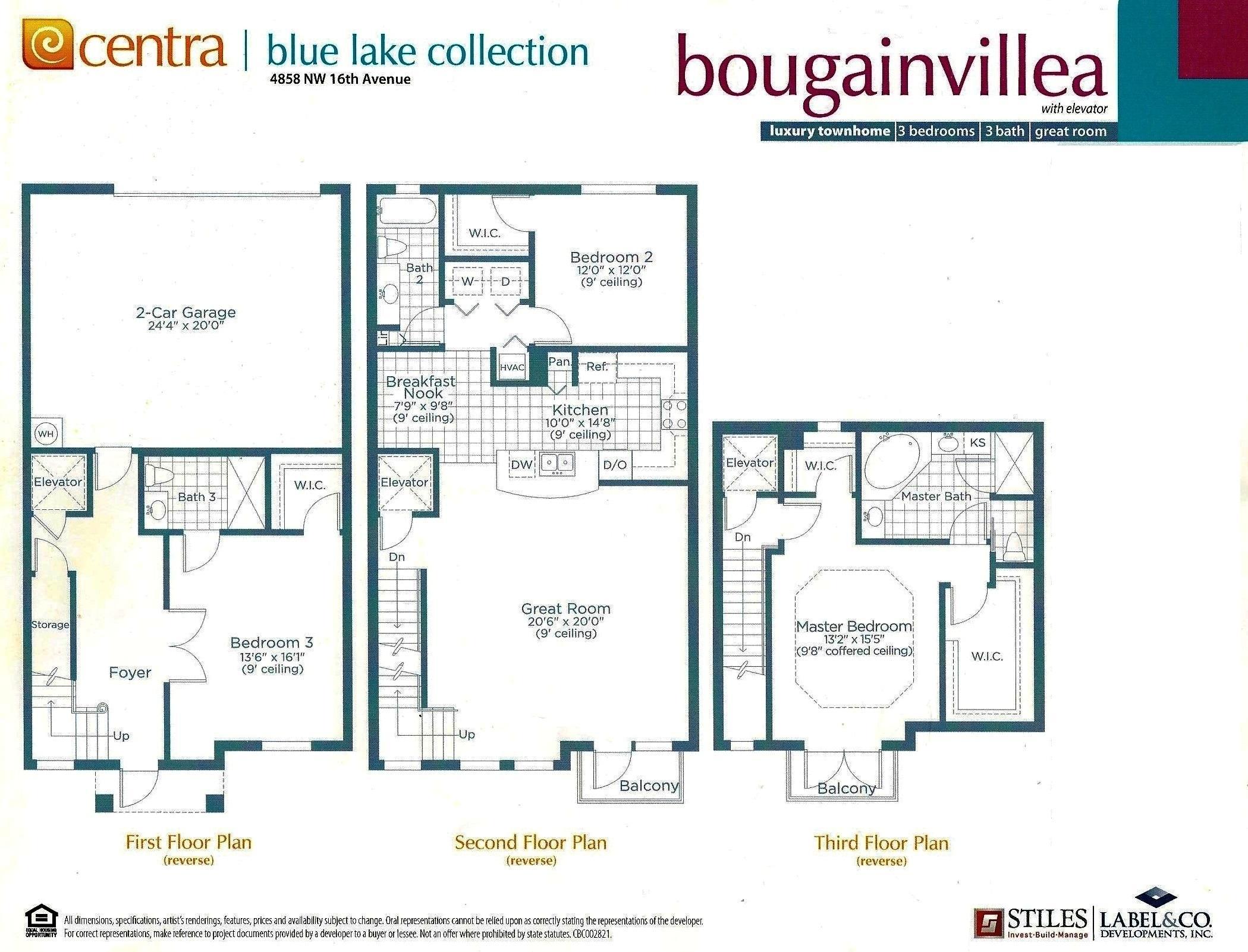 4858 Northwest 16th Avenue Boca Raton, FL 33431 - Photo 47 of 47 Floor plan Bougainvillea
