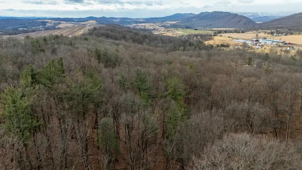 a view of an outdoor space with mountain view