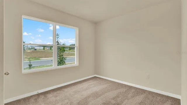 an empty room with a window