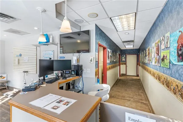 a room with furniture and a window