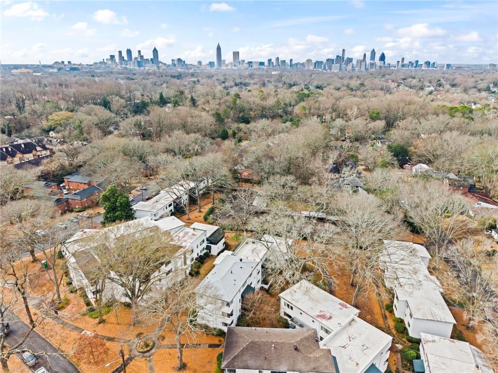 1120 Briarcliff Road Northeast, Unit 3 Atlanta, GA 30306 - Photo 24 of 27 an aerial view of a house with a lot of mountains