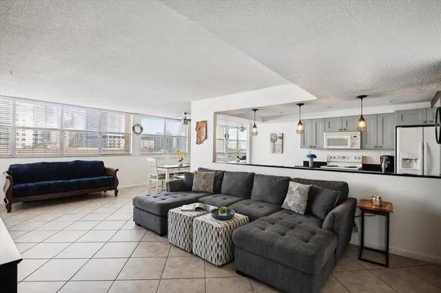 a living room with furniture and a couch