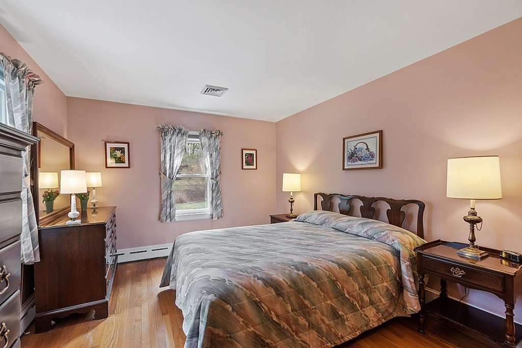 61 Harvard Road Shirley, MA 01464 - Photo 17 of 42 a bedroom with a bed and wooden floor