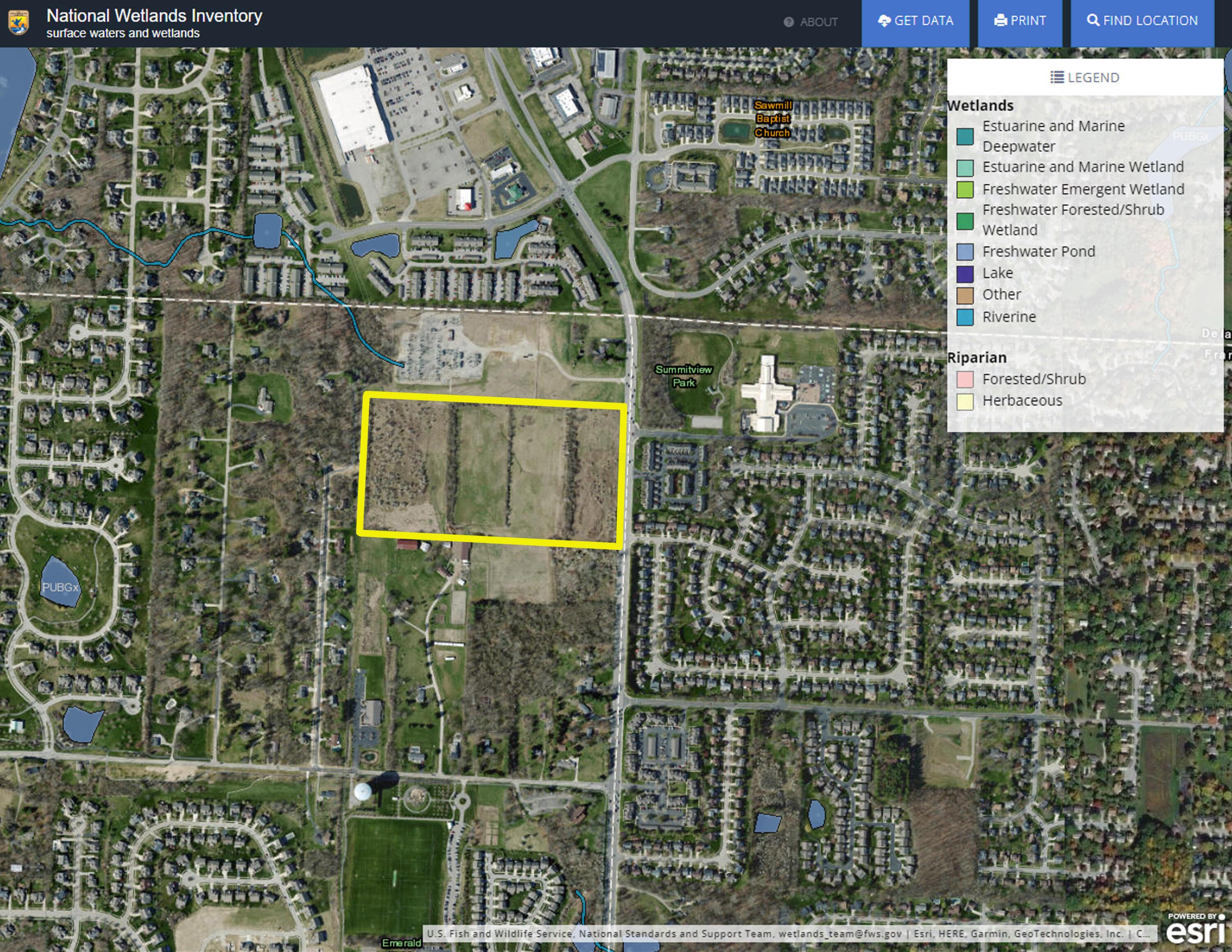 0 Sawmill Road Dublin, OH 43016 - Photo 8 of 14 Wetlands Map