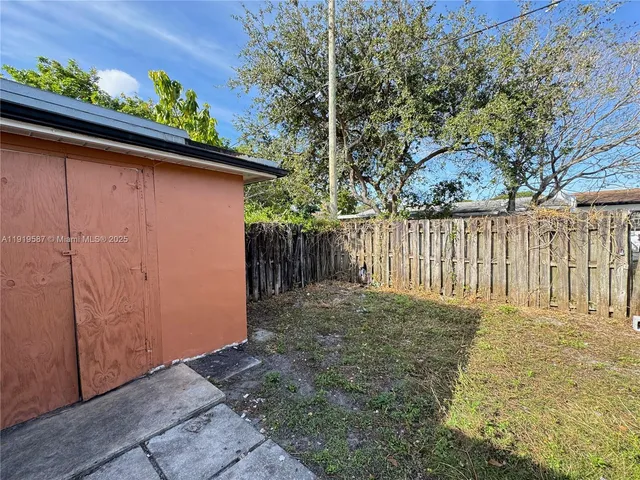 a backyard of a house