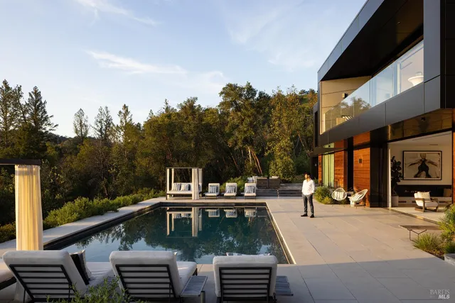 a view of outdoor space with seating area