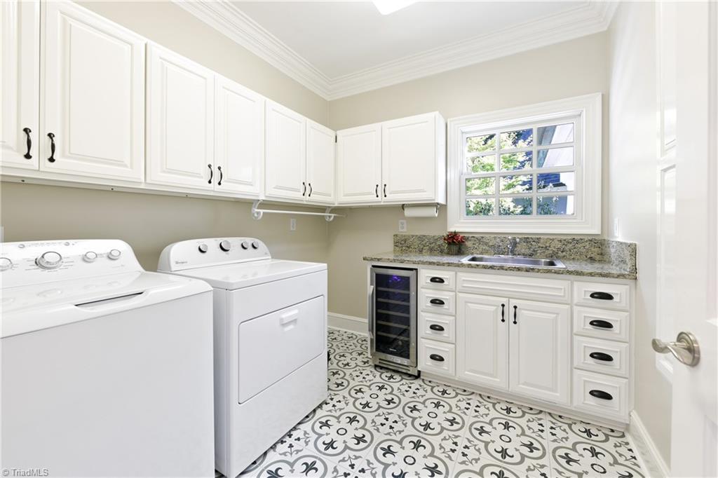 3920 Beechridge Road Winston-Salem, NC 27106 - Photo 7 of 30 Spacious laundry with new tile floor and wine cooler
