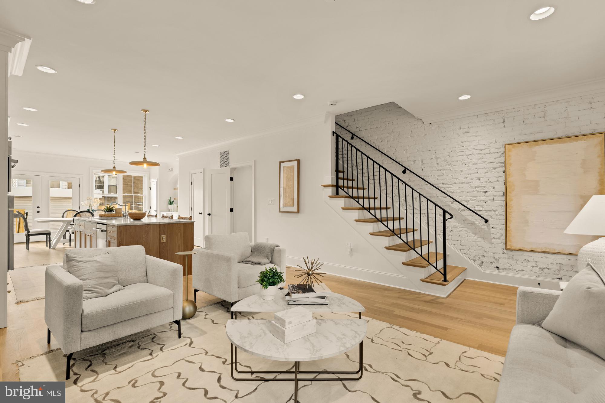 4830 8th Street Northwest Washington, DC 20011 - Photo 6 of 54 a living room with furniture and a dining table