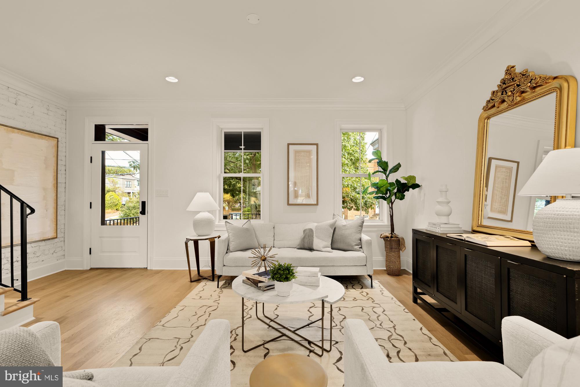 4830 8th Street Northwest Washington, DC 20011 - Photo 10 of 54 a living room with furniture and wooden floor