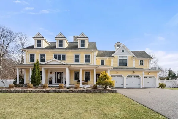 a front view of multiple houses