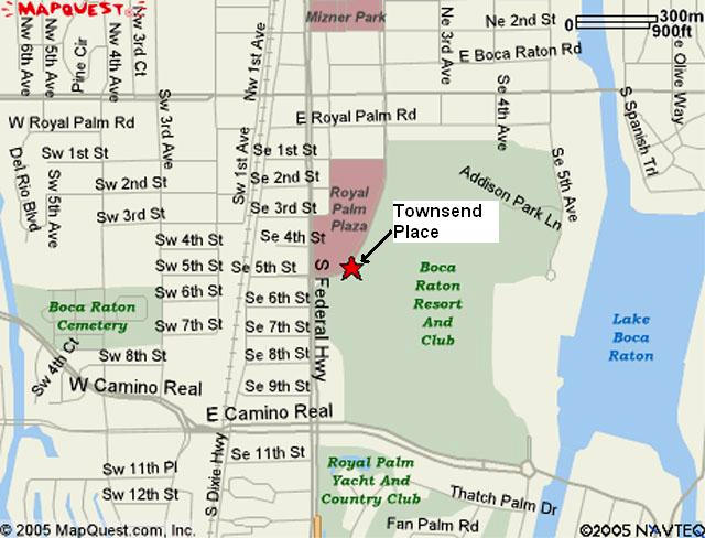 500 Southeast Mizner Boulevard, Unit A807 Boca Raton, FL 33432 - Photo 3 of 3 Townsend map