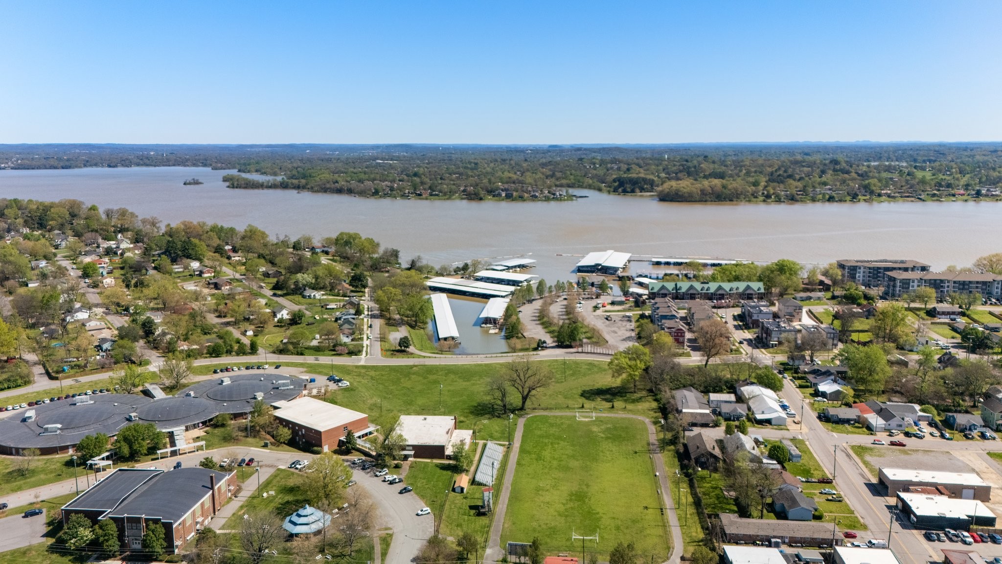 1808 Riverside Road Old Hickory, TN 37138 - Photo 10 of 14 an aerial view of a city with lots of residential buildings
