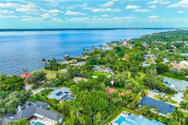 a view of yard with ocean view