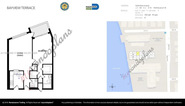 $474,000 | 1228 West Avenue, Unit 704, Miami Beach, FL 33139