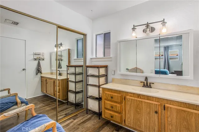 a children room with toys and a baby crib