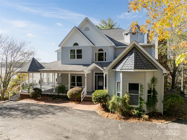 a view of a large building with a yard