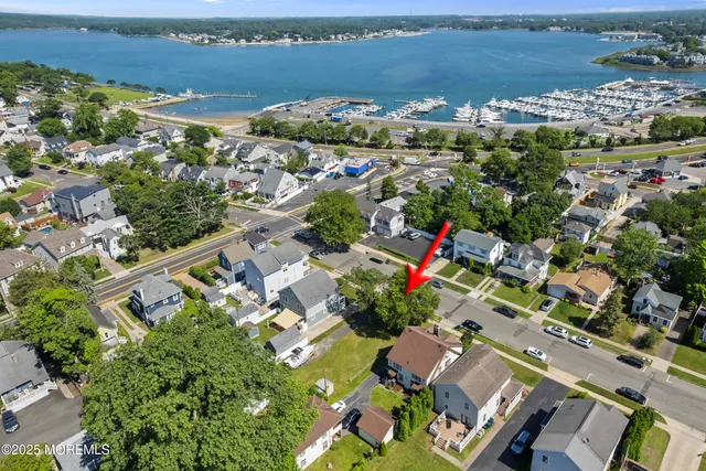 an aerial view of residential building with outdoor space