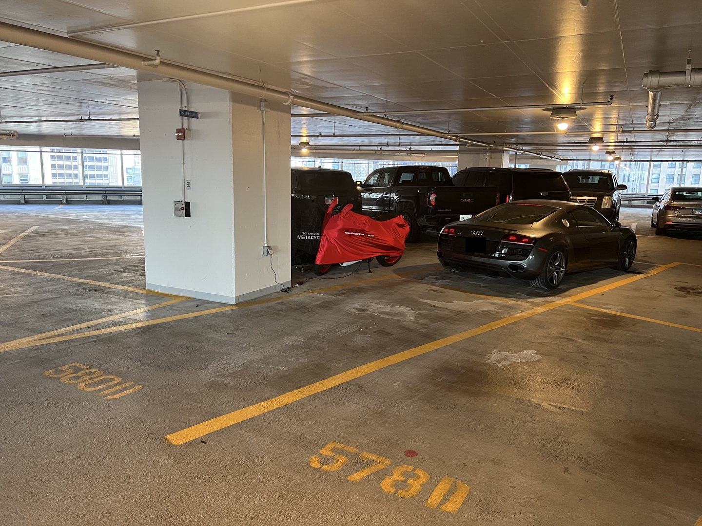 401 North Wabash Avenue, Unit P580 Chicago, IL 60611 - Photo 2 of 3 a view of parking space with parked cars