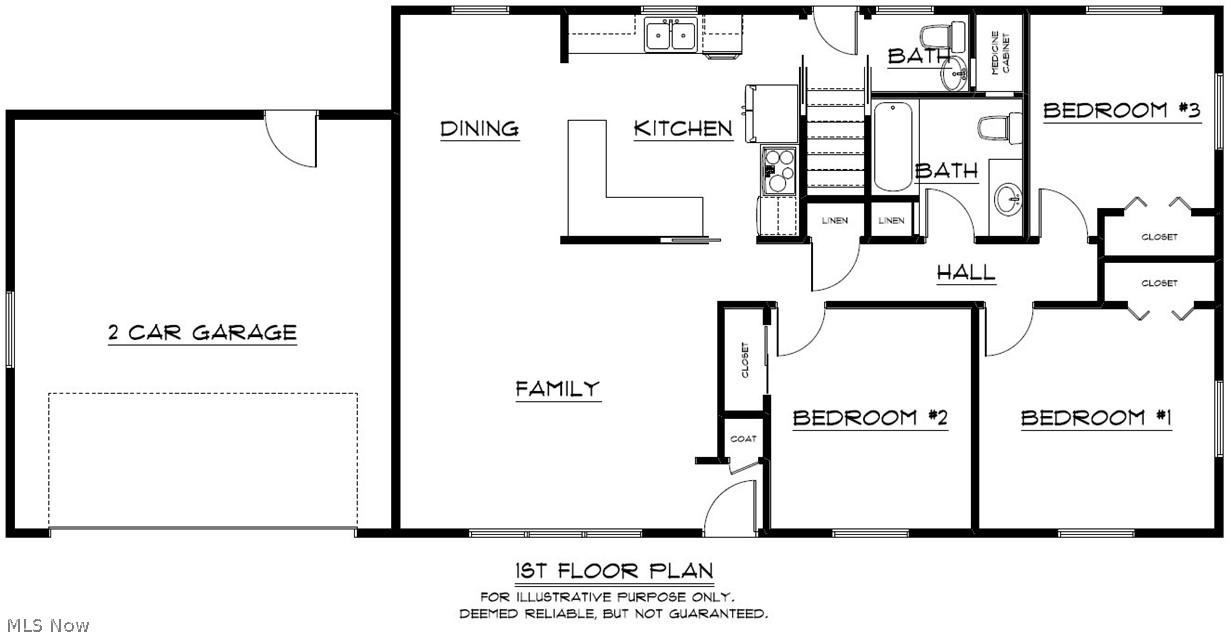 30425 Vineyard Road Willowick, OH 44095 - Photo 22 of 22 1st Floor Plan. For Illustrative Purposes Only. Deemed Reliable, But Not Guaranteed.