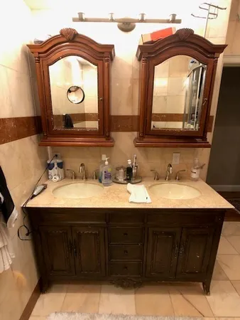 a view of a bathroom with a shower