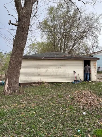 a backyard of a house