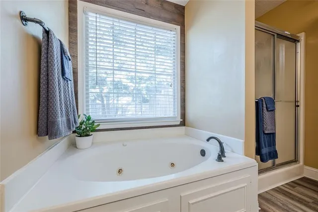 a view of a livingroom from a hallway