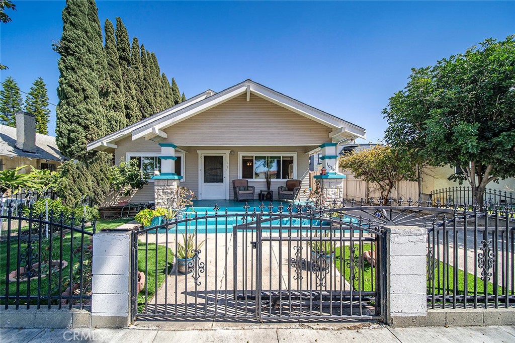 a front view of a house with a porch