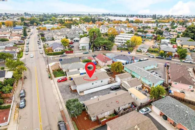 an aerial view of a city