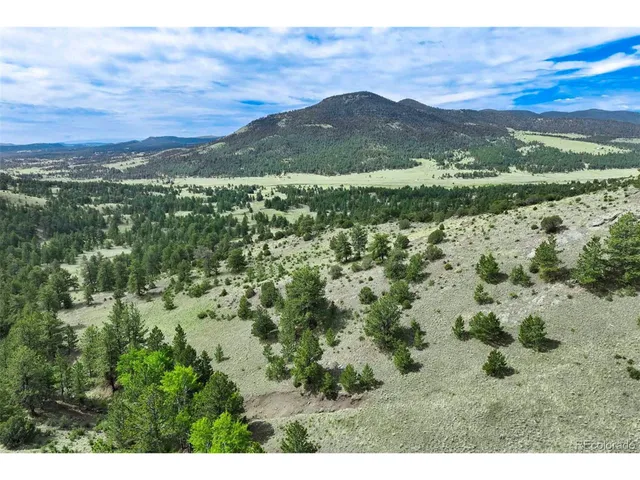 a view of a large building with a mountain in the background