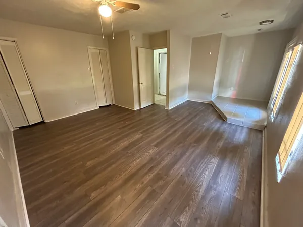 a view of livingroom with hardwood floor and window