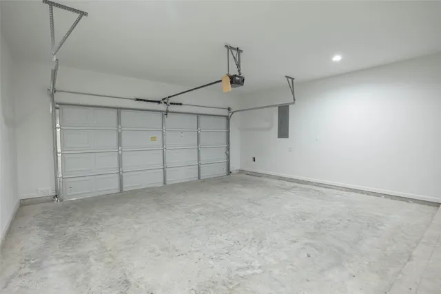 a view of a garage