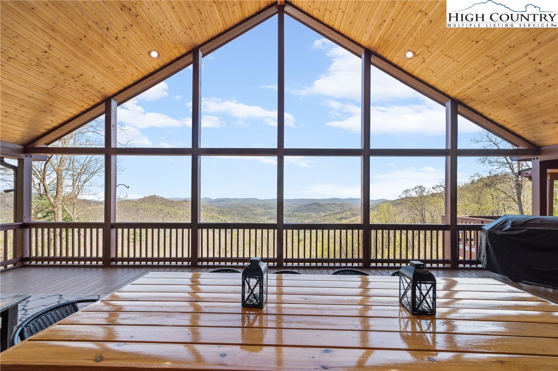 196 Eagle Nest Road Purlear, NC 28665 - Photo 2 of 36 a view of balcony with wooden floor