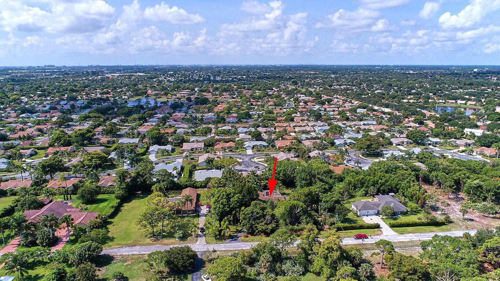 3860 Lone Pine Road Delray Beach, FL 33445 - Photo 29 of 44 aerial of house
