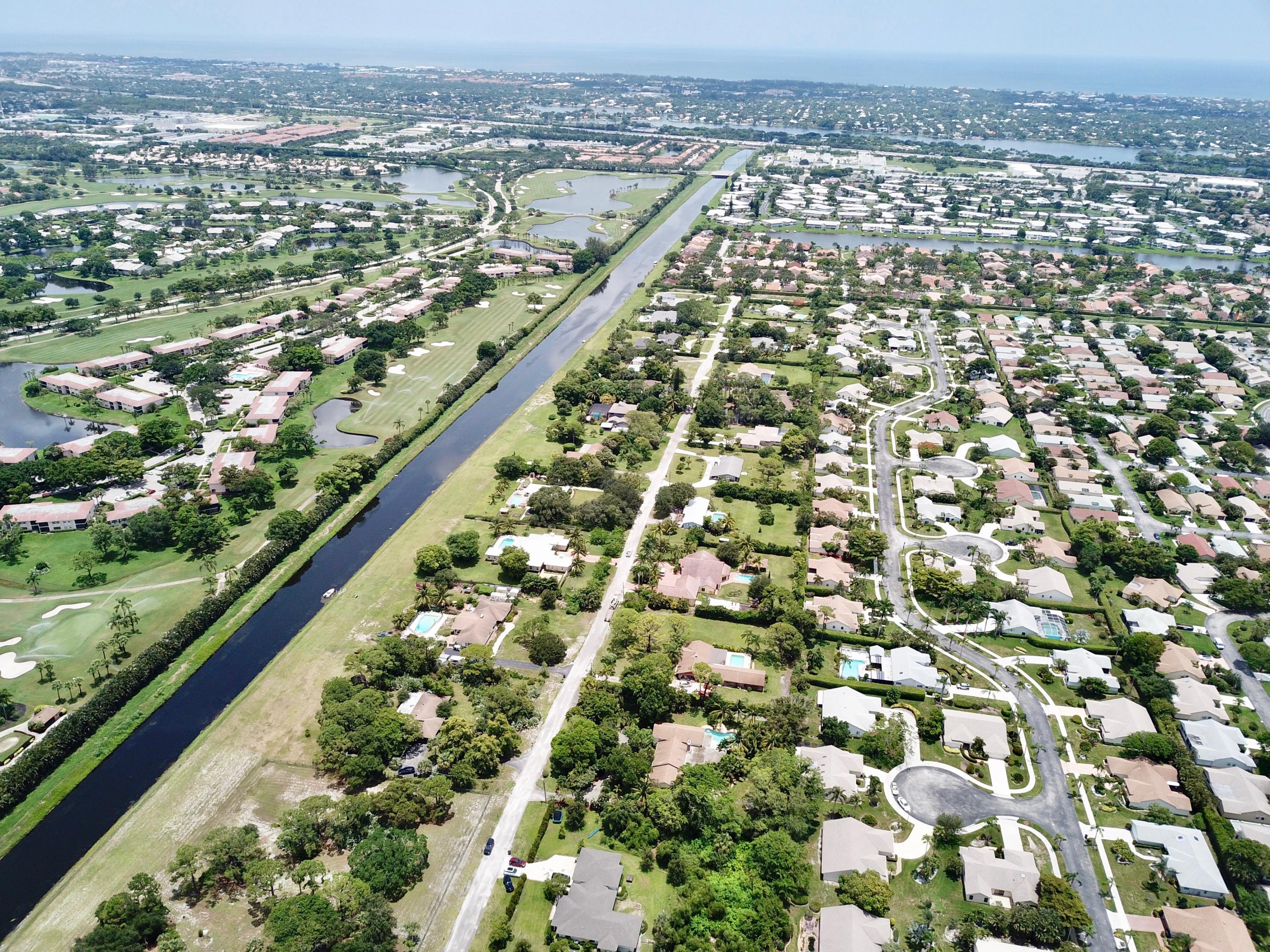 3860 Lone Pine Road Delray Beach, FL 33445 - Photo 41 of 44 aerial of property to Intracoastal & oce