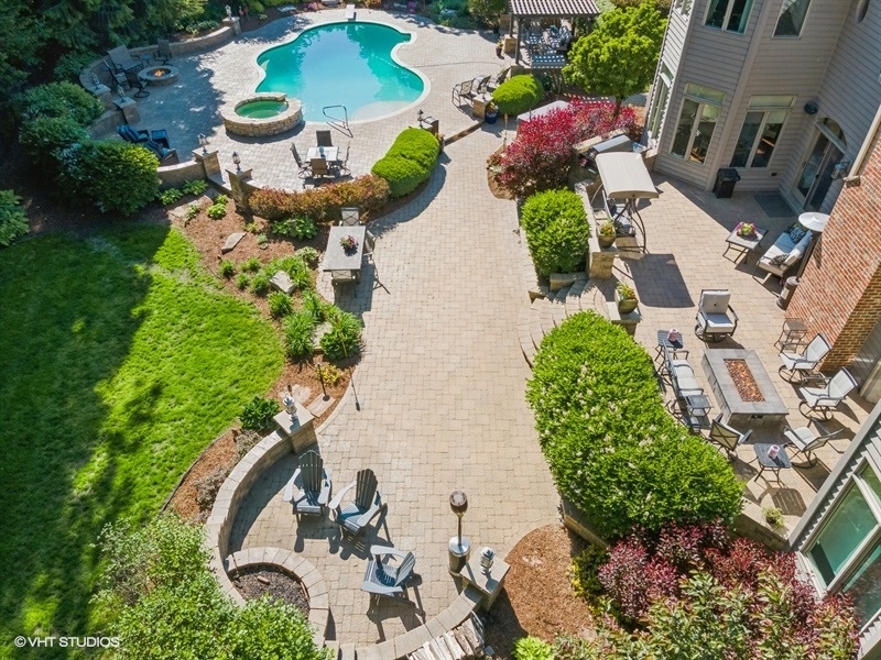 627 Alberosky Way Batavia, IL 60510 - Photo 57 of 73 an aerial view of a house with garden space and street view