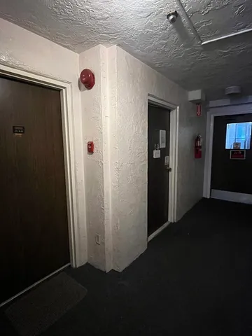 a front view of a building