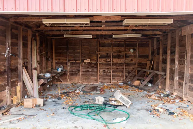 a close view of water heater room