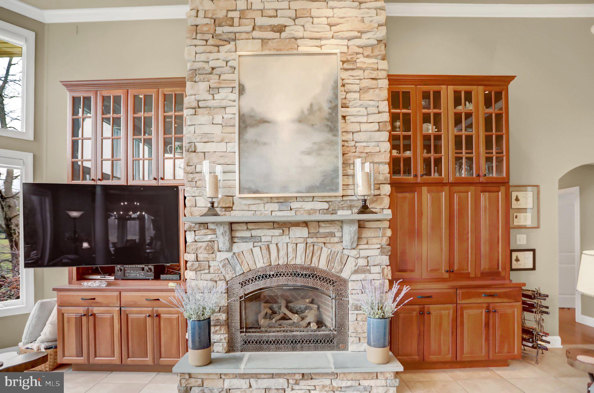 970 App Road Selinsgrove, PA 17870 - Photo 19 of 76 Elegant stone fireplace centerpiece.