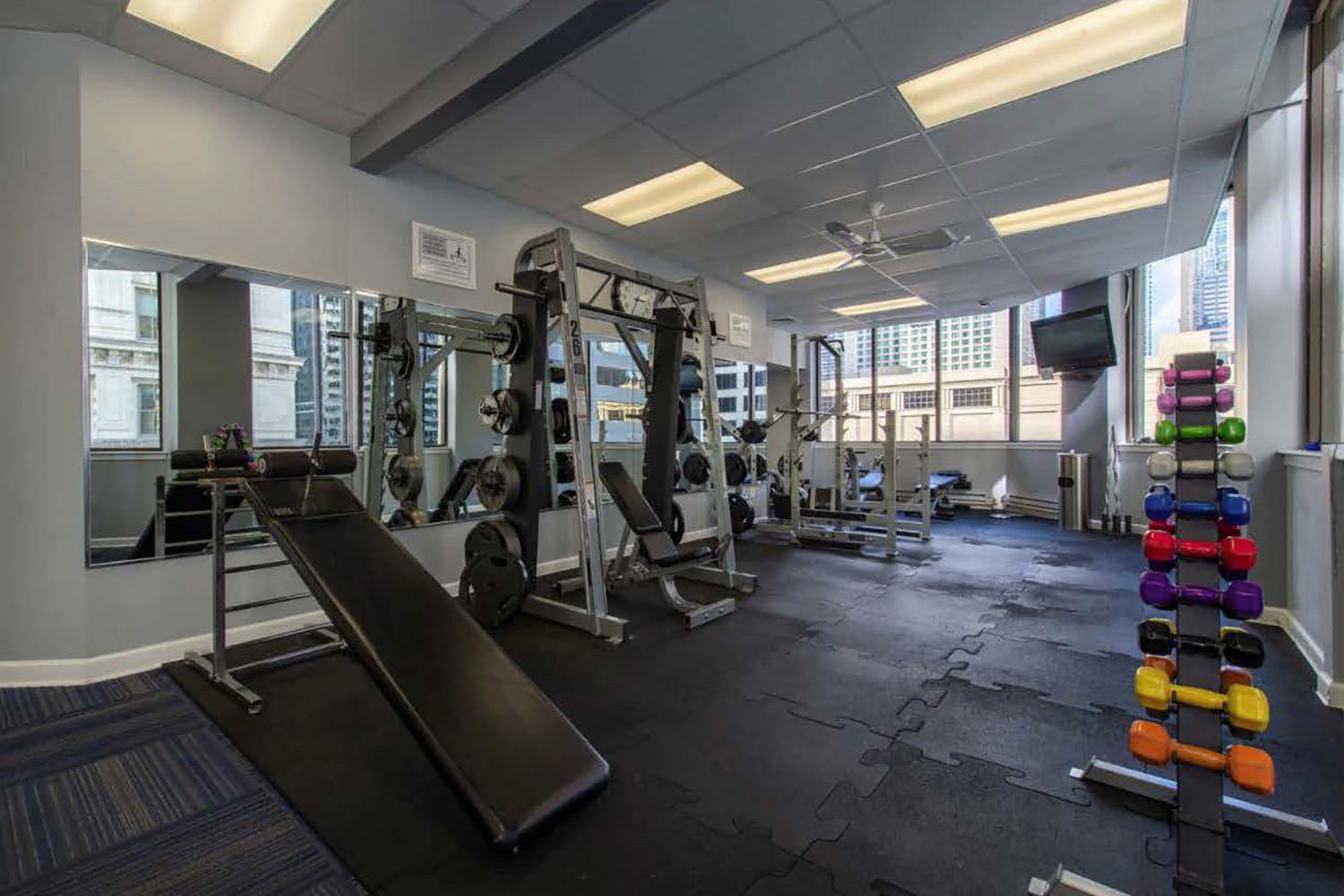 405 North Wabash Avenue, Unit 2613 Chicago, IL 60611 - Photo 19 of 24 a view of a room with gym equipment