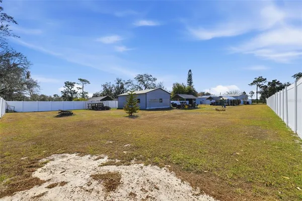 a backyard of a house