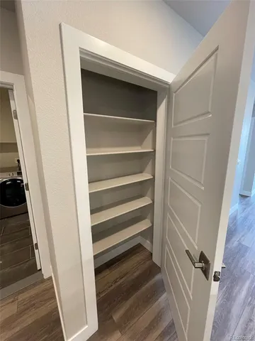 a view of a walk in closet