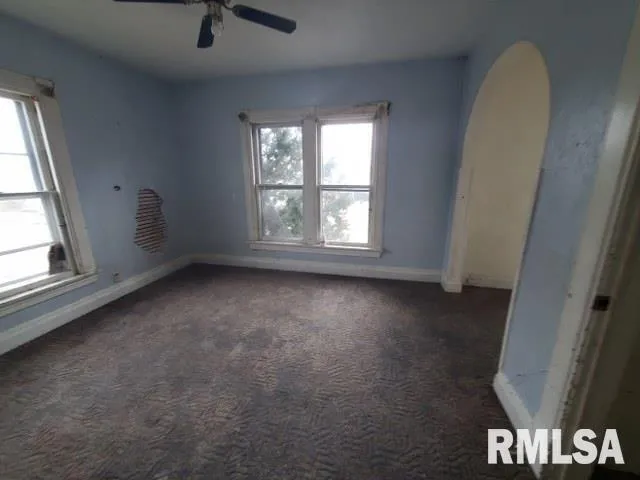 an empty room with a window