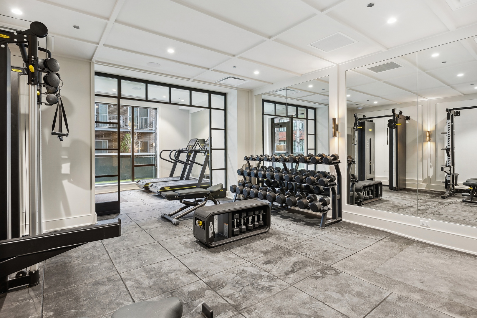 21 North May Street, Unit 602 Chicago, IL 60607 - Photo 37 of 39 a view of a room with gym equipment