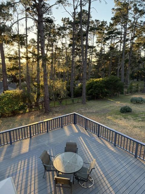 1424 Oleada Road Pebble Beach, CA 93953 - Photo 21 of 30 a view of backyard with deck and outdoor seating